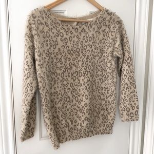 Piperlime leopard sweater with keyhole back